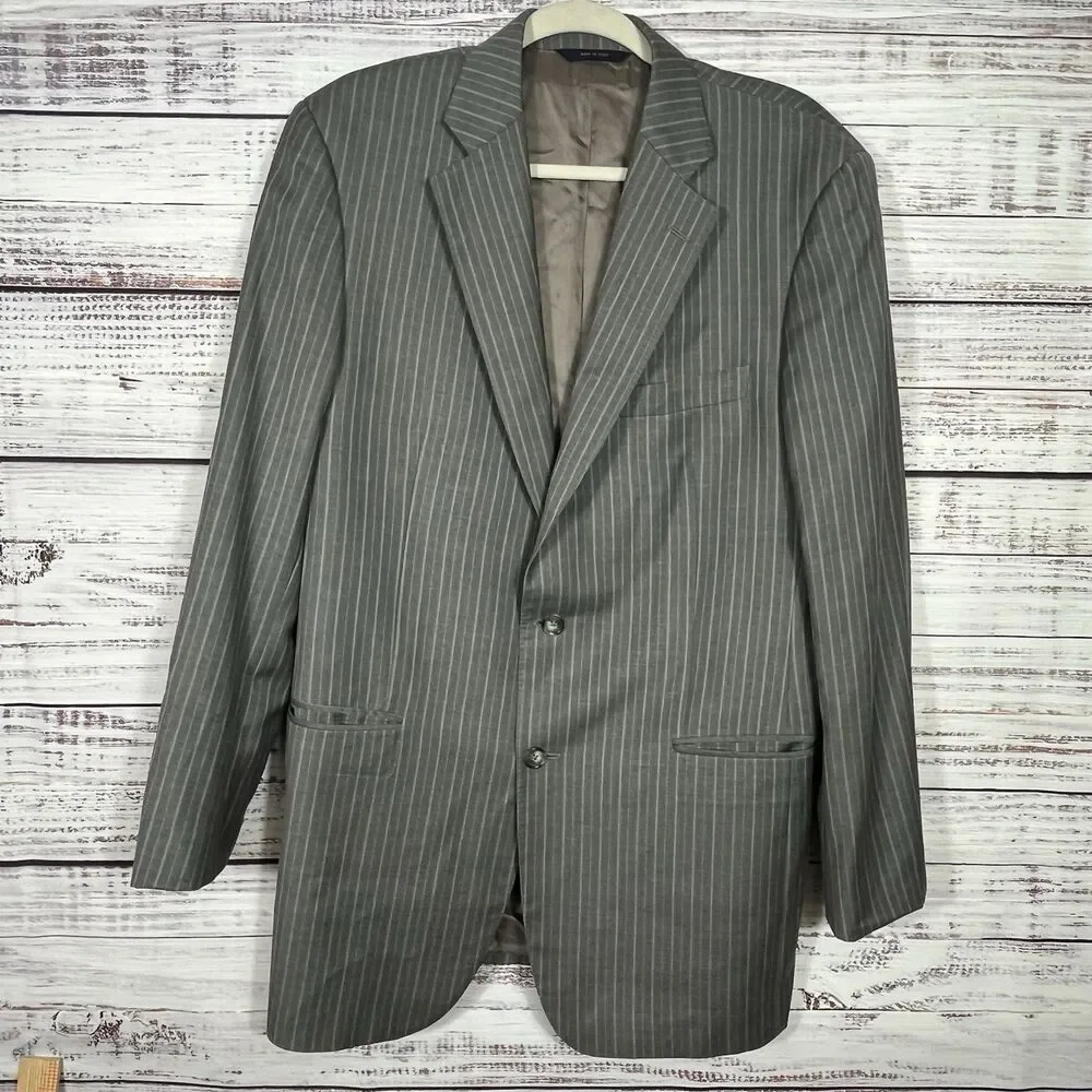 Brooks Brothers 1818 Regent Blazer 42L Vitale Barberis Canonico Italy Wool Gray
